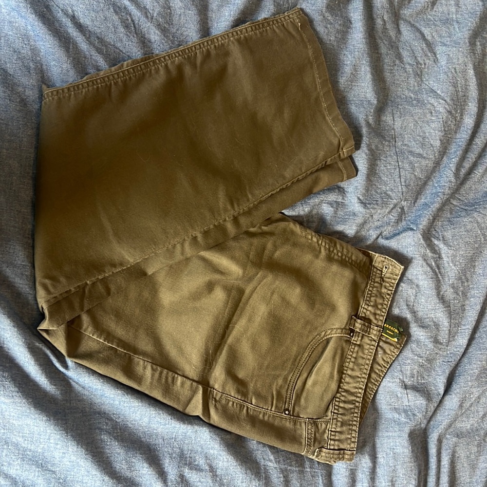 Prana Breathe Slim Fit Green Jeans 38x30